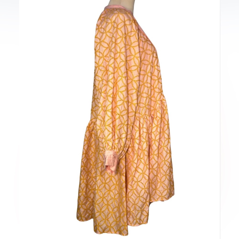 Aox Pink/orange Eyelet Dress - Picture 6 of 16